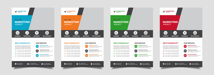 Business Flyer Corporate Flyer Template Geometric shape Flyer  Abstract Colorful concepts