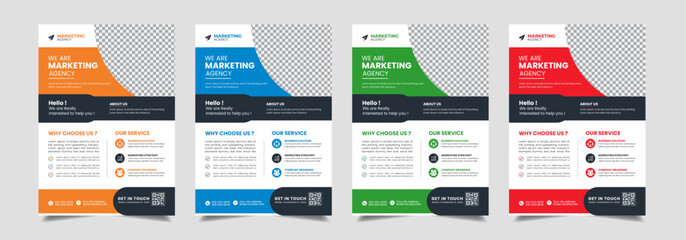Business Flyer Corporate Flyer Template Geometric shape Flyer  Abstract Colorful concepts