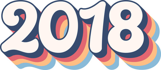 2018 Year Retro Vintage