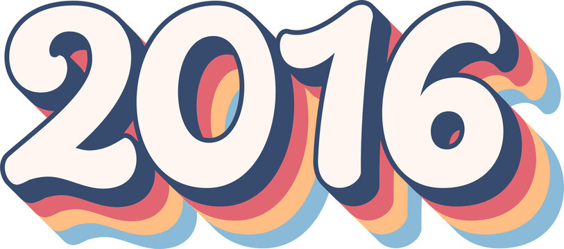 2016 Year Retro Vintage