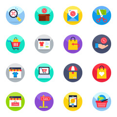 Pack of Shopping and Buying Flat Icons

