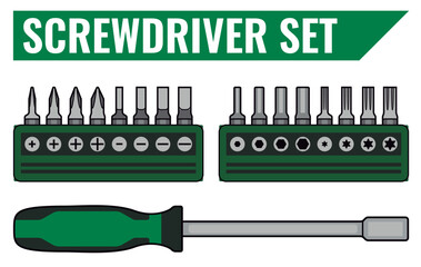 Screwdriver Heads Set 16 Piece