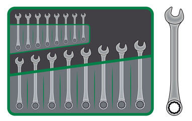 Combination Spanner Set 16 Piece 
