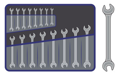 Double Open Ended Spanner Set 16 Piece