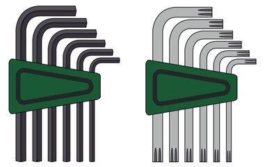 Allen and Torx Star Key Set