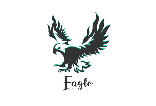 Illustration Vector graphic of Flying Eagle. fit for Animal Wildlife Animal Logo Design etc.
