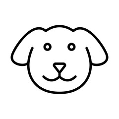 Dog, Dog Face Icon Logo Design Vector Template Illustration Sign And Symbol Pixels Perfect
