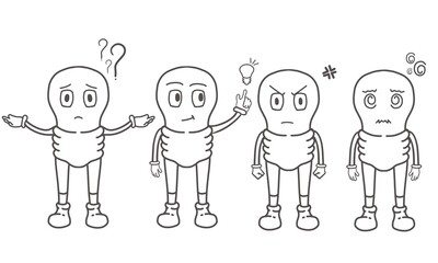 lamp cute face illustration