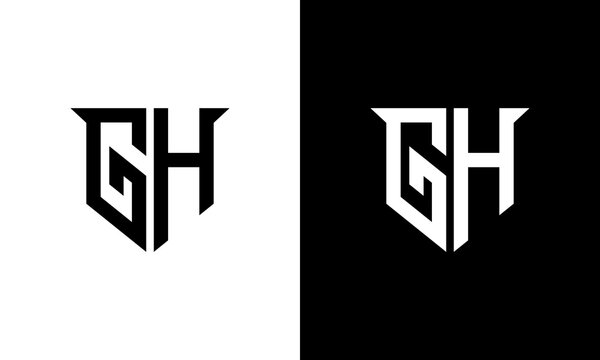 letter gh logo design