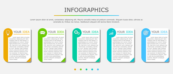 Vector illustration of Presentation business infographic template with colorful pastel color 
