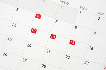 calendar page date background business planning appointment meeting concept