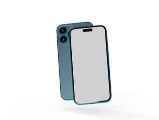 Smartphone frameless blank screen mockup