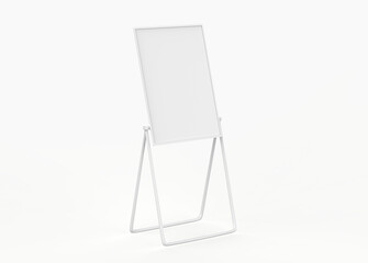 Realistic street billboard, vertical mockup. City light board with frame for outdoor commercial. Template screen for presentation, promotion, advertising and design. 3d illustration