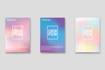 Design of colorful gradients. hipster graphics stylish liquid. element for designing business cards, invitations, gift cards, flyers, and brochures. frame set vector