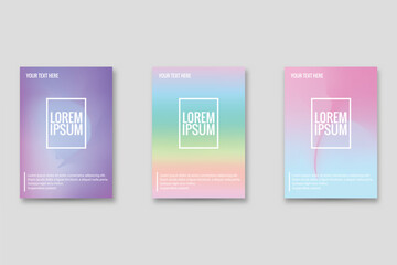 Design of colorful gradients. hipster graphics stylish liquid. element for designing business cards, invitations, gift cards, flyers, and brochures. frame set vector