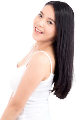 Beauty young asian woman transparent file.