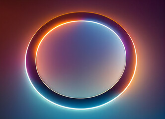 Fototapeta premium A ring with colorful light