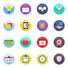 Pack of Business and Finance Flat Icons

