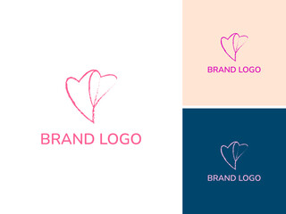ILLUSTRATION SIMPLE LOVE, HEART LOGO ICON DESIGN VECTOR TEMPLATE