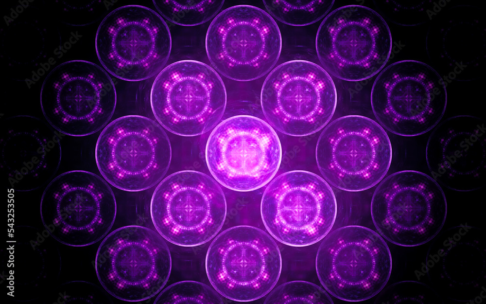 Aufkleber digital illustration abstract image generated fractal background image wallpaper pattern of various geometric shapes and lines of various colors for computer graphics or web design