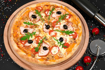 photo of pizza on the table