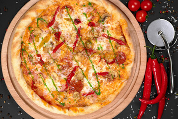 photo of pizza on the table