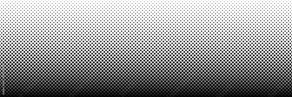 Poster horizontal black halftone of square design for pattern and background
