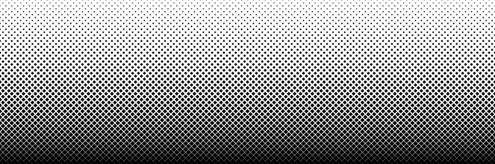 horizontal black halftone of square design for pattern and background