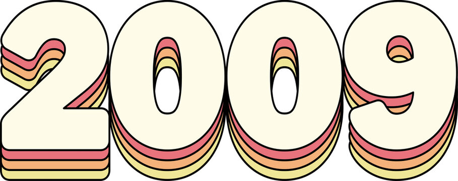 2009 Year Retro Rainbow