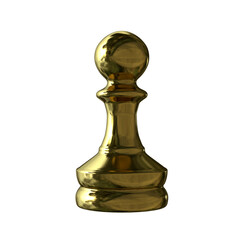 Chess pawn, close-up view, illustration