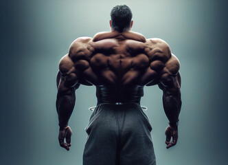 back of huge bodybuilder