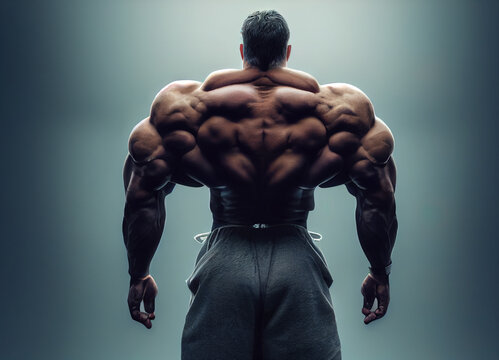 back of huge bodybuilder