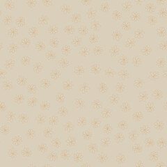 Contour flowers, seamless pattern. Beige neutral background. Vector illustration for packaging design, wallpaper, fabric, textiles, stationery, accessories.