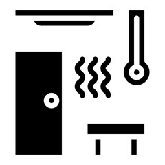 sauna glyph icon style