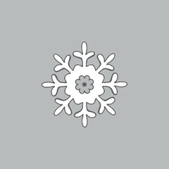 snowflake icon. Vector illustration 