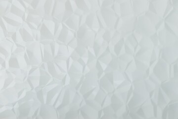 An abstract white polygonal background for placing products or text. copy paste, copy space. 3D render