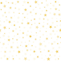 Star pattern. Gold stars Seamless vector background. Cute festive Christmas and holidays ornament