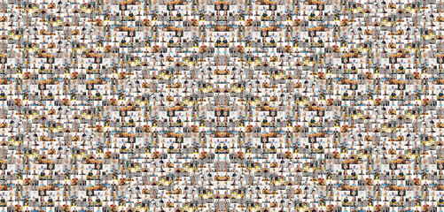 Great collage made of about 200 different business photos Many lot of multicultural different male...