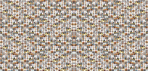 Great collage made of about 200 different business photos Many lot of multicultural different male...