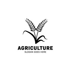 Agriculture logo design in abstract style, organic sign symbol.