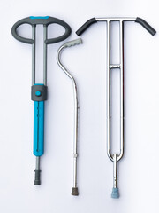 medical crutch isolated on white background
