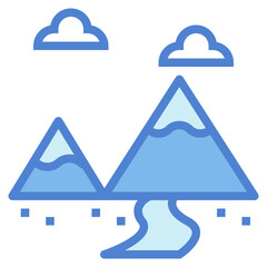 mountain two tone icon style