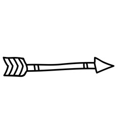 Hunting Arrow. Aztec Icon. Ethnic Doodle