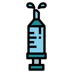 syringe filled outline icon style