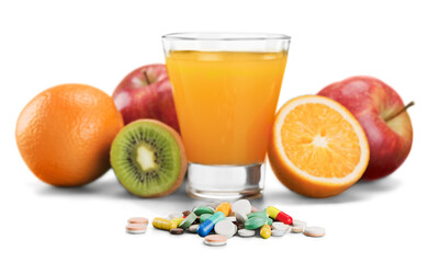 Pill food medicine fruit dieting healthy lifestyle juice