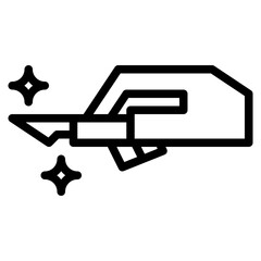 scalpel line icon style