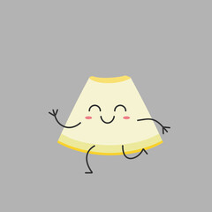 Melon running fresh juicy slice character cartoon cute smiling face cheerful kawaii joy happy emotions icon vector illustration.