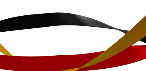 Obraz premium Germany flag of silk with copyspace for your text or images and white background -3D illustration