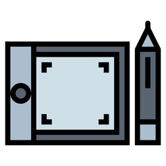 graphic tablet filled outline icon style