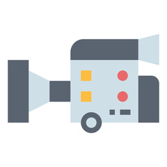video camera flat icon style